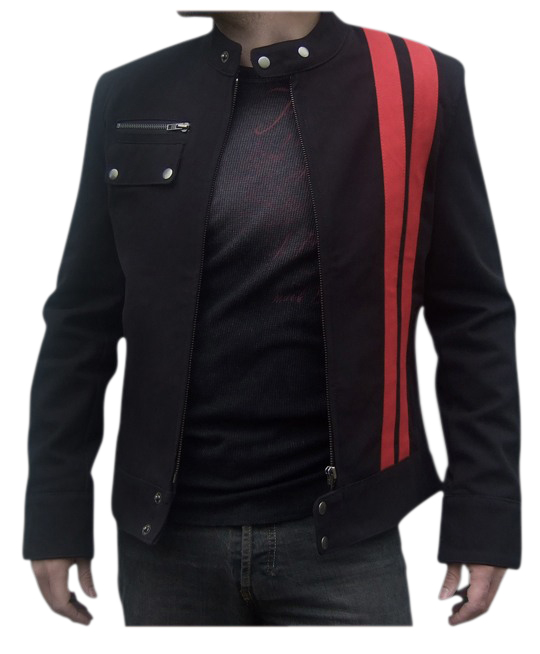 Men Leather Jackets Cafe Racer Cotton Jacket